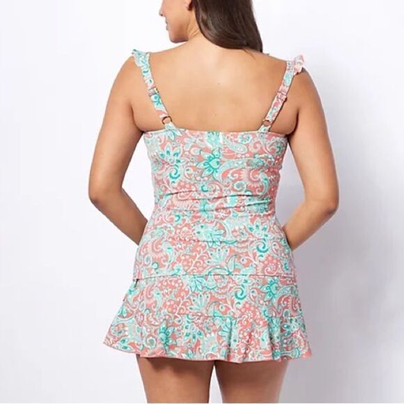 Isaac Mizrahi Live! Bridgehampton Tankini with Ruffle Skirt - Picture 2 of 7